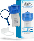 Viqua AWP40B-V Industrial Water Filter Housing Kit – Big Blue 10 x 4.5 Inch High-Flow Inline Canister with Bracket and Wrench for Whole House, Main Line, and Filtration Systems