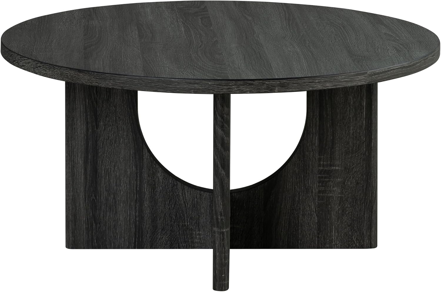Furniture of America Ravyn Modern 3 Piece Round Coffee Table Set with Cutout Trestle Base, Living Room Set for Small Space, Home Office, Bedroom, Grey