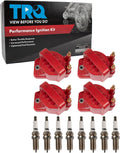 TRQ Ignition Coil and Spark Plug Kit 12 Piece Iridium Spark Plugs Compatible with 1990-1991 Chevrolet Corvette
