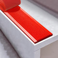Stair Edge Trim Self Adhesive Stair Nosing Non-Slip Stair Edge Protector, Carpet Edging Strip,Extra Wide 10cm,Interior Thresholds for Doorways(Red,10m)
