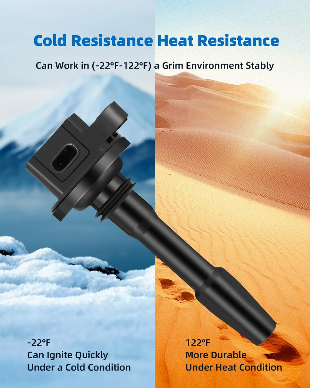 ECCPP UF825 6 ignition coils with 6 iridium Spark Plugs for ford for F-150 2018-2021, Explorer 2020-2021, Transit-150/250/350/350, 3.3L 3.5L, JL3Z12029A UF825 DG564