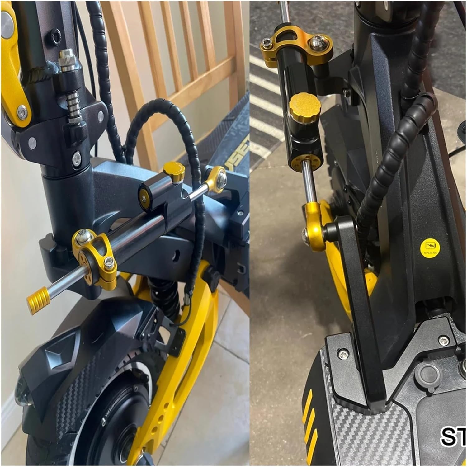 Electric Scooter Accessories Directional Steering Damper kit Fit for VSETT 10+ Spare Parts Increase High Speed Stability(Set C)