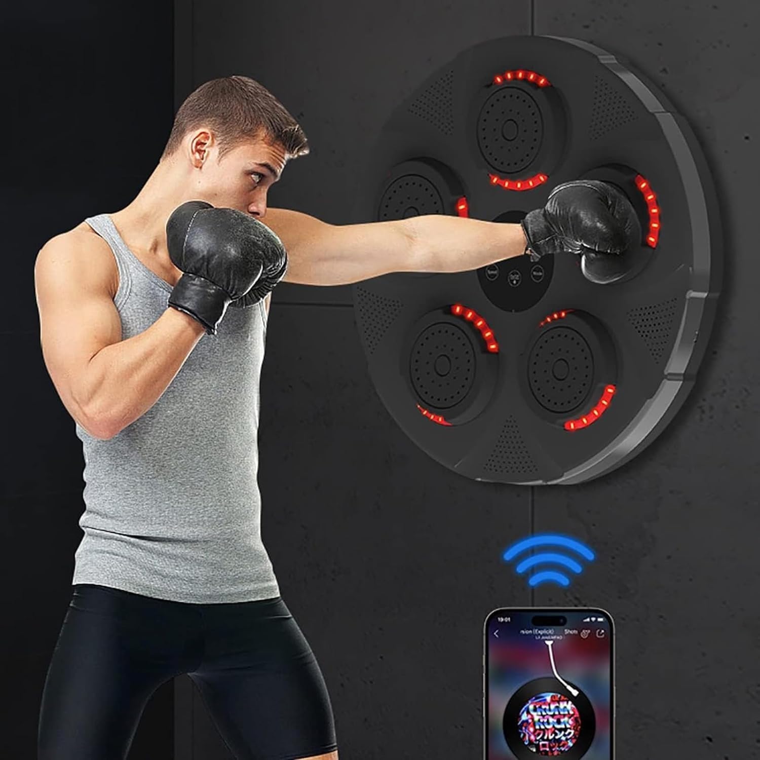 Home Music Boxing Machine Smart Music Boxing Machine Wall Mounted Boxing Machine, Boxing Training Punching Equipment