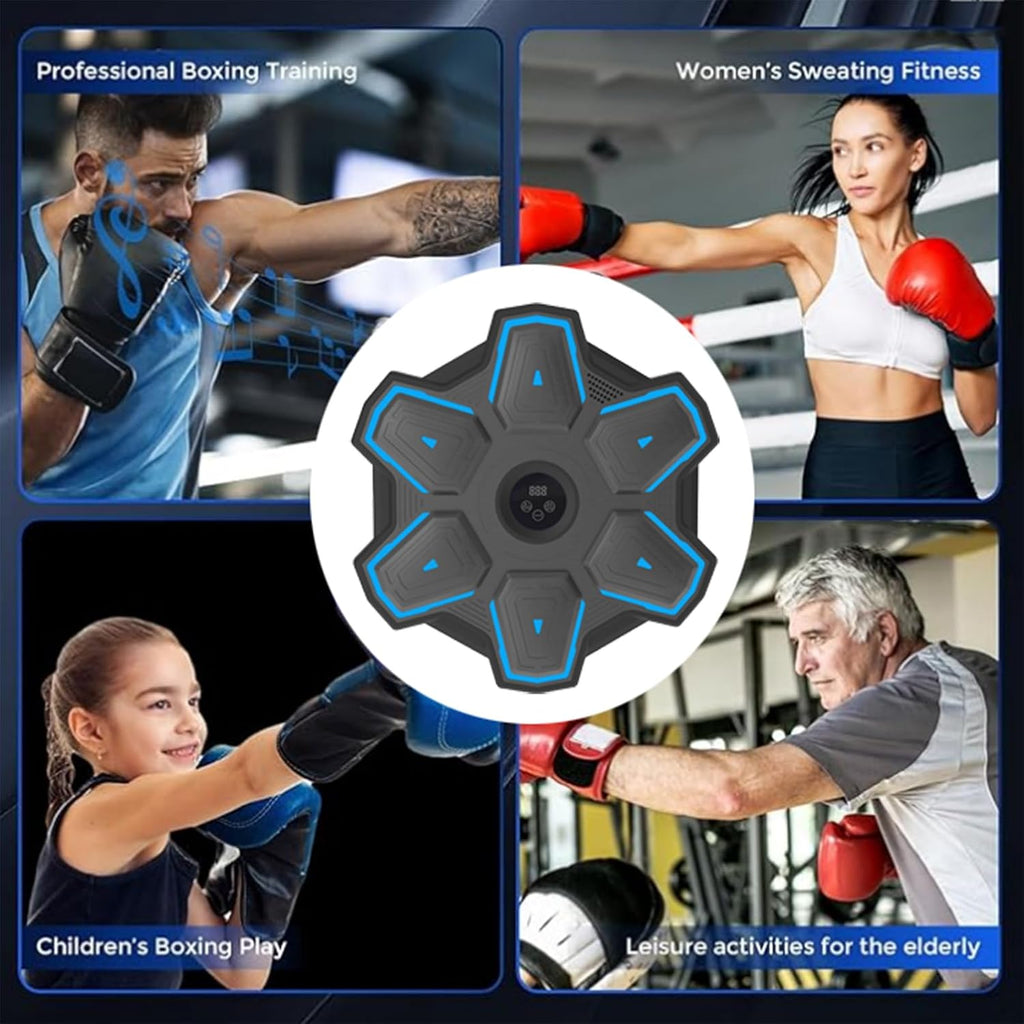 Music Boxing Machine,Wall-Mounted Music Punching Machine with 8 Rhythm Modes,Light Up Boxing Machine for Home,Office and Beginners