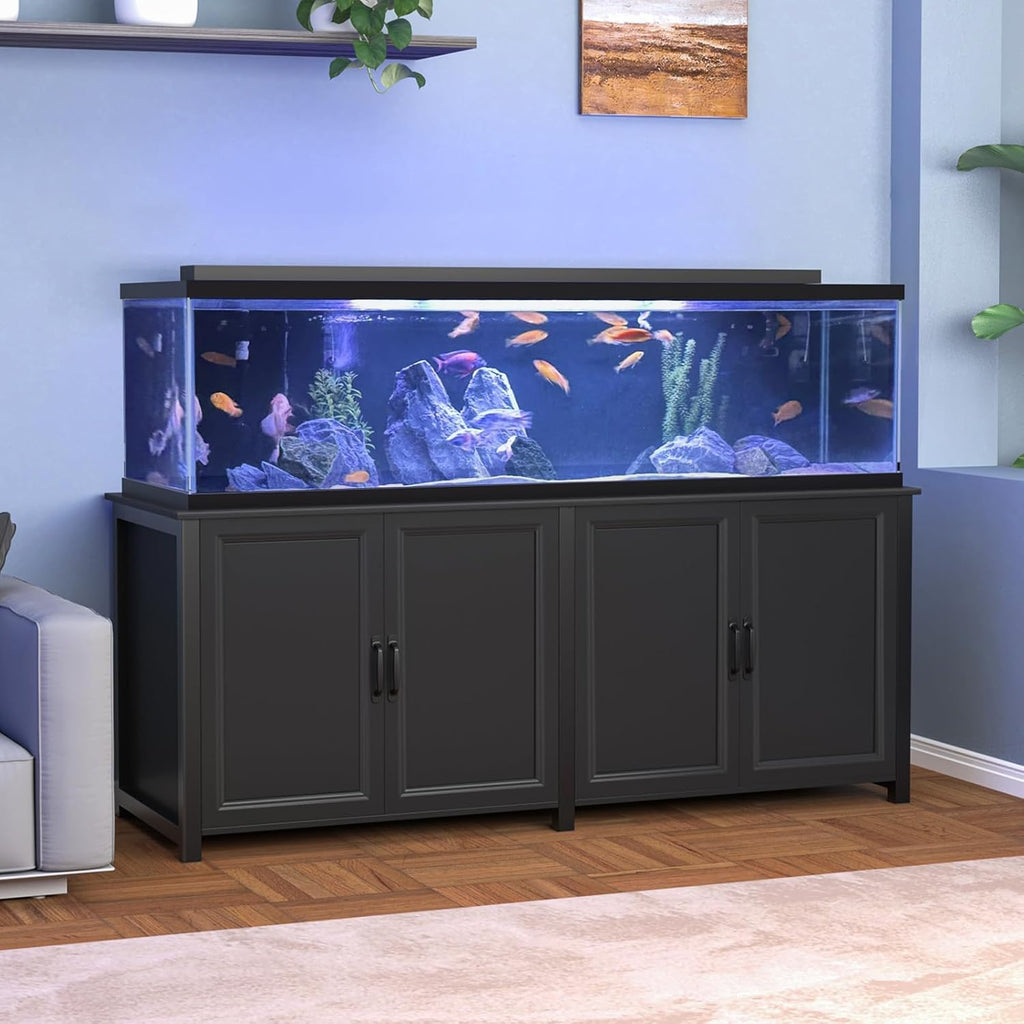 GDLF 180-200 Gallon Large Fish Tank Stand, Aquarium Stand with 72'*24' Tabletop Fits 125/150/180/200 Volumns Aquariums,2200LBS Capacity Heavy Duty