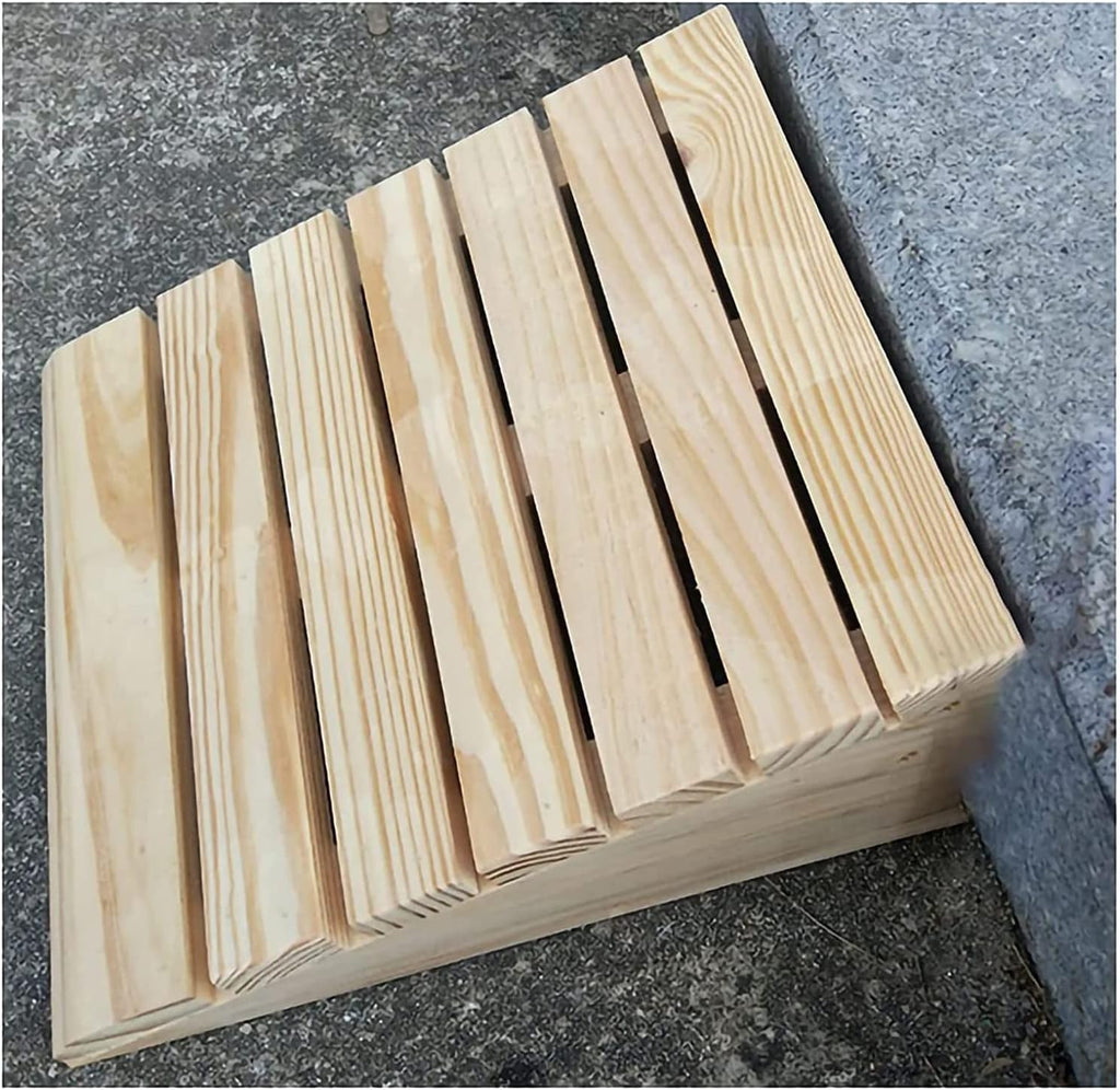 Wooden Threshold Ramp, Pets/Kids/Elderly/Disabled Entryway Ramp Wheelchair Ramp 2' 3' 4' 5' 6' Rise, Non Slip Curb Ramp (Size : 38.8x35x14cm)