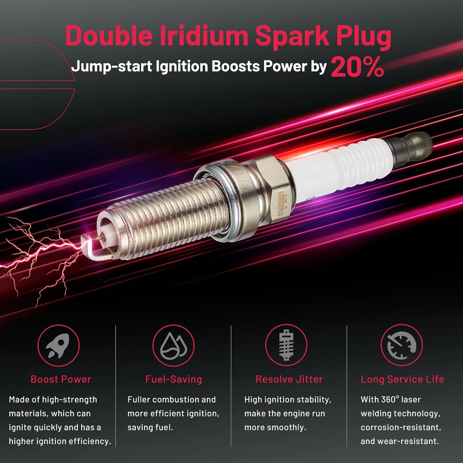 BDFHYK Ignition Coil Pack UF617 and Iridium Spark Plugs 90174 Compatible with Nissan 370Z 09-20 INFINITI FX37 G37 M37 Q40 Q50 Q60 Q70 QX70 3.7L 5.6L V6 Nissan Oem Coil Pack Coil for INFINITI Set of 6