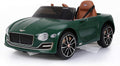 SEHOMY Kids Ride on car with Remote Control 12V, Bentley Style Electric Car Kids Battery Powered Motorized Vehicles with Seat, 2 Speed, LED Lights, MP3, Music, Horn, TF Card, USB Port, Green