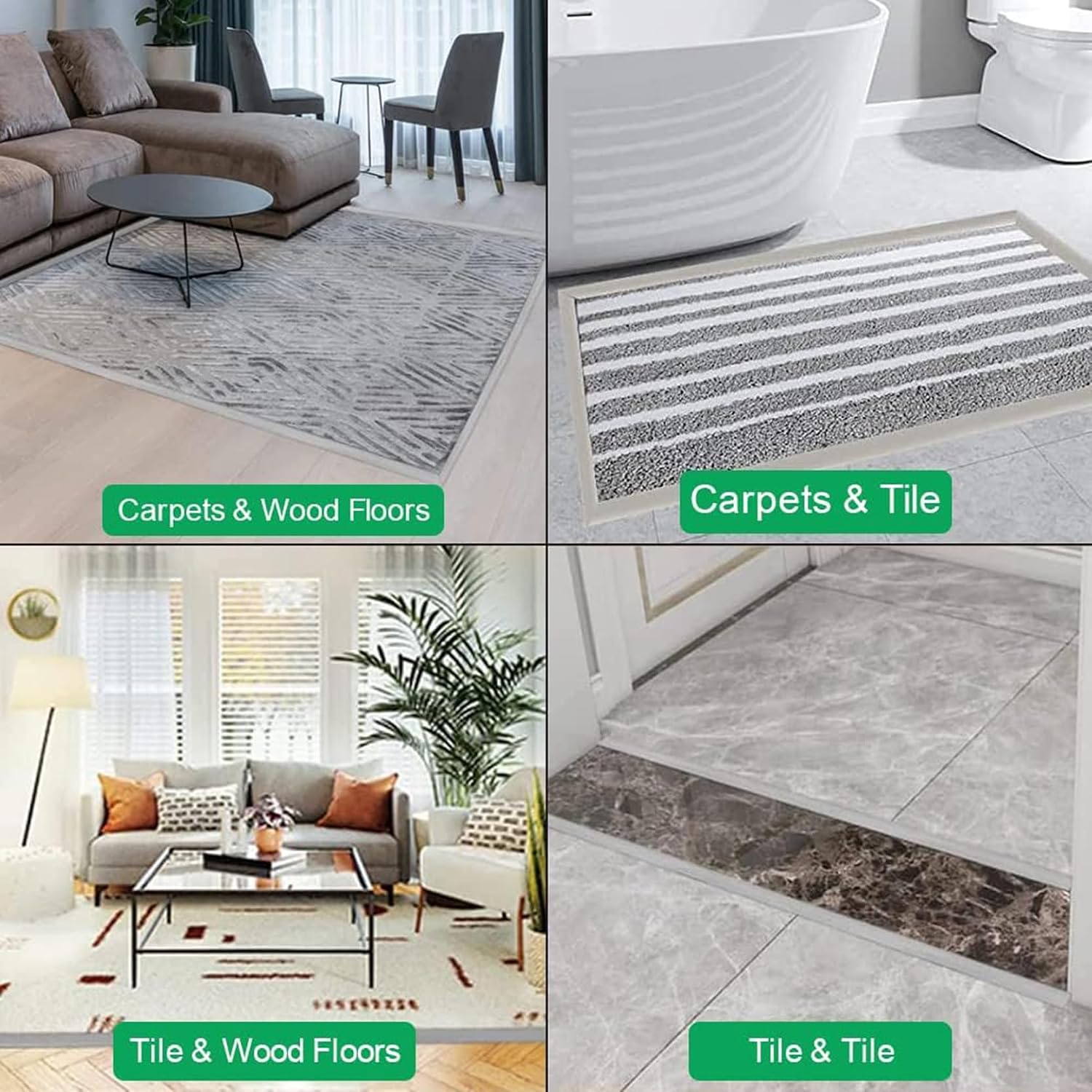 PVC Floor Threshold Divider Strip, Door Threshold Strip, Self-Adhesive Floor Transition Strip, Carpet to Laminate Door Edging Trim Strip for Bridging Gaps(Size:8m/26.2ft)