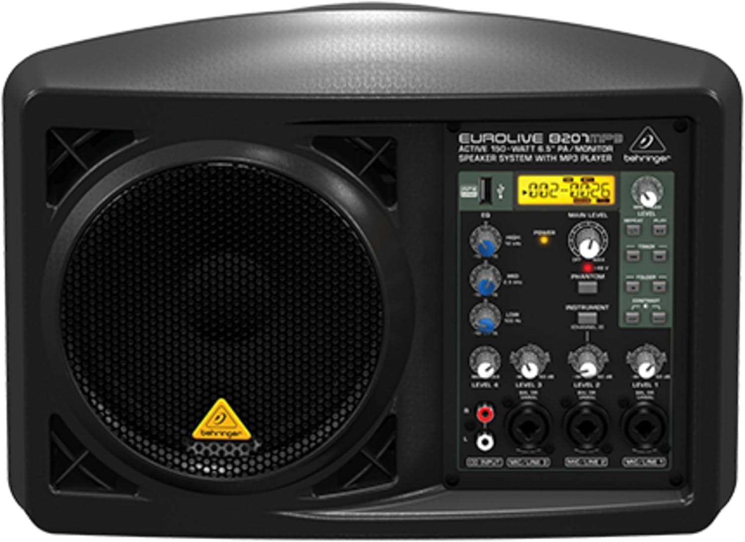 Behringer EUROLIVE B207MP3 Active 150 Watt 6.5' PA/Monitor Speaker System with MP3 Player