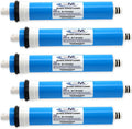 APPLIED MEMBRANES INC. 50 GPD Reverse Osmosis Membrane | RO Membrane Water Filter Replacement for Reverse Osmosis Water Filtration System | 1.8' x 12' Universal Compatibility, Pack of 5