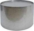Christopher Knight Home Rache Modern Round Coffee Table with Hammered Iron, Silver, 26. 00' L x 26. 00' W x 17. 25' H