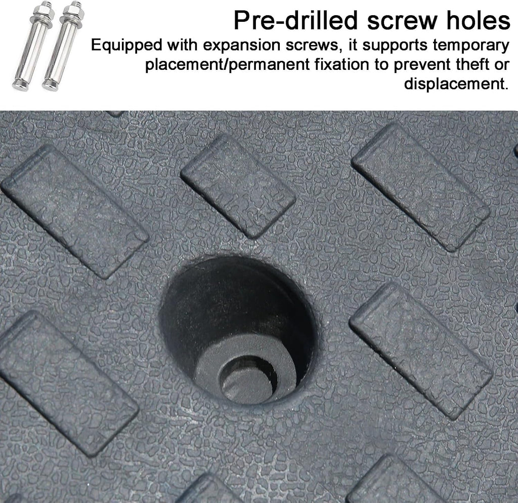 Curb Ramp, 1.6' to 8' Rise Threshold Ramps for Doorways, 22000lbs Heavy Duty, for Forklifts, Trucks, Buses, Cars, Wheelchairs, Bikes(50x50x20cm/19.7x19.7x8in)