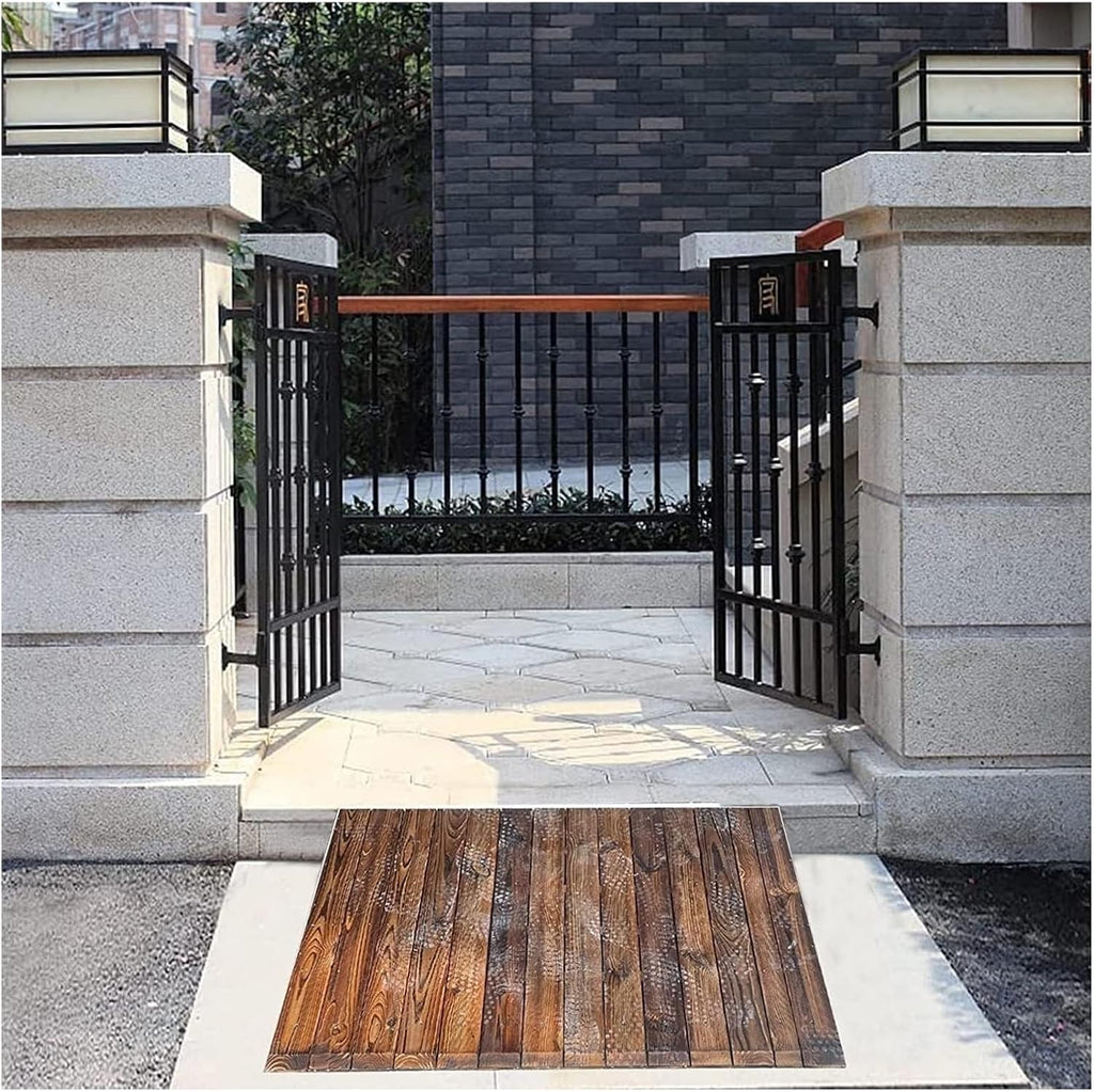 Threshold Ramp Wheelchair Ramp Solid Wood Threshold Ramp Entrance Transition Scooter Ramp for Doorway Home Roadside Slope Non-Slip Kerb Ramps Anti-Slip (Size : 90x70x20cm)