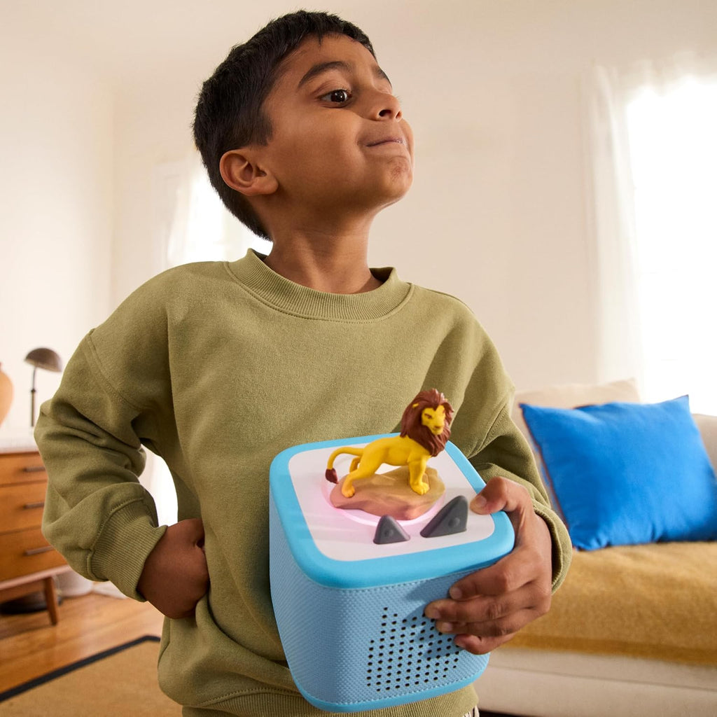 Toniebox 2 Audio Player Disney Bundle for Kids 3+ with Lightning McQueen, Simba, Winnie The Pooh, and Baloo - Sky Blue