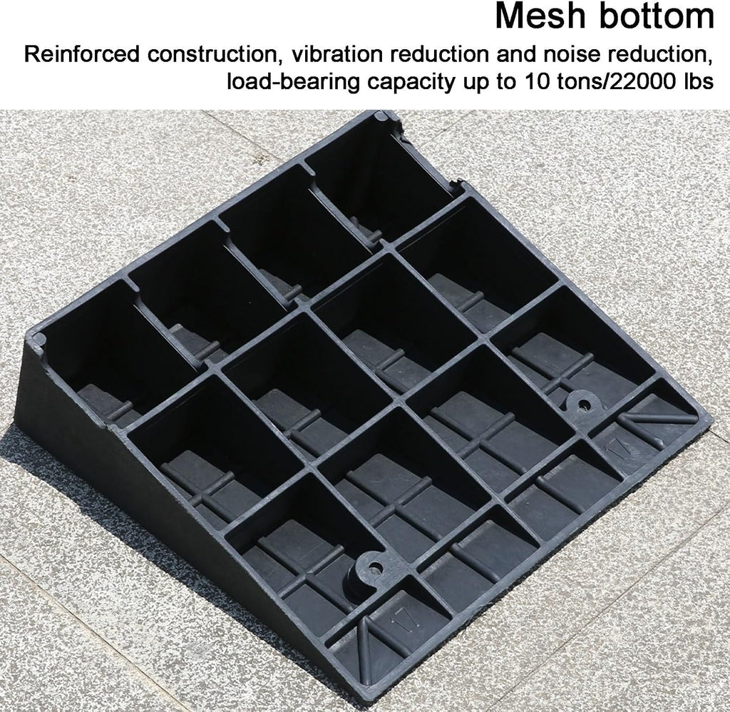Curb Ramp, 1.6' to 8' Rise Threshold Ramps for Doorways, 22000lbs Heavy Duty, for Forklifts, Trucks, Buses, Cars, Wheelchairs, Bikes(100x50x18cm/39x19.7x7.1in)
