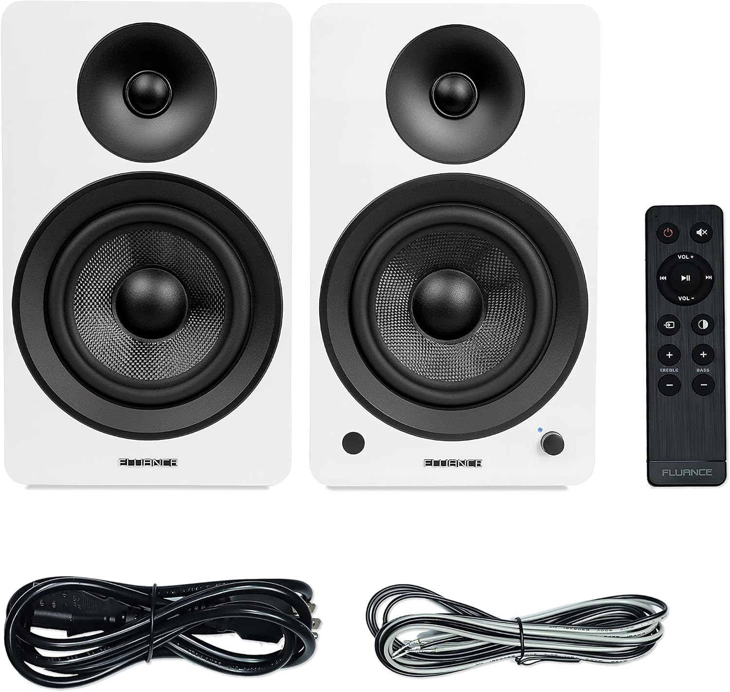 Fluance Ai61 Powered 2-Way 2.0 Stereo Bookshelf Speakers with 6.5' Drivers, 120W Amplifier for Turntable, TV, PC and Bluetooth 5 Wireless Music Streaming - RCA, Optical, USB & Sub Out (Lucky Bamboo)