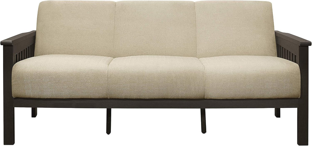 Lexicon Noel 75.5' W Fabric Living Room Sofa Couch, Brown