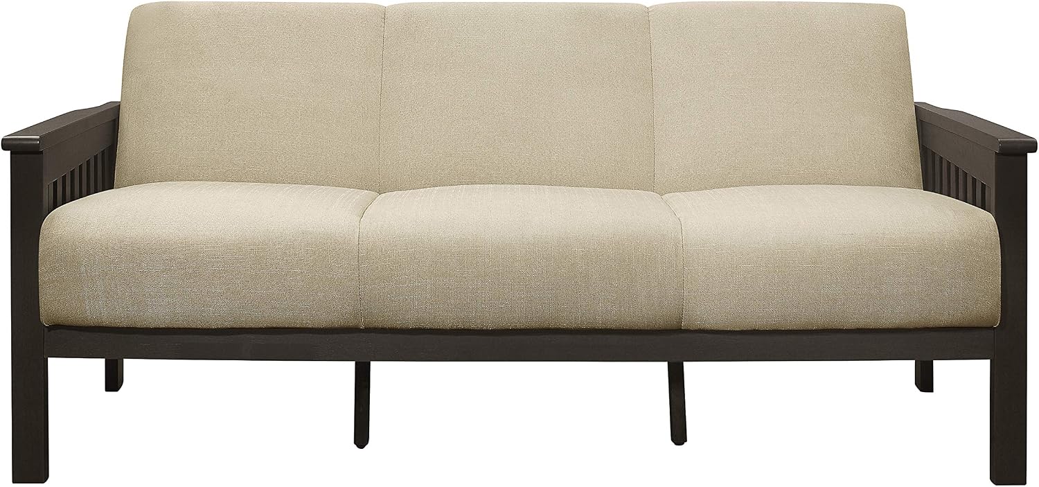 Lexicon Noel 75.5' W Fabric Living Room Sofa Couch, Brown