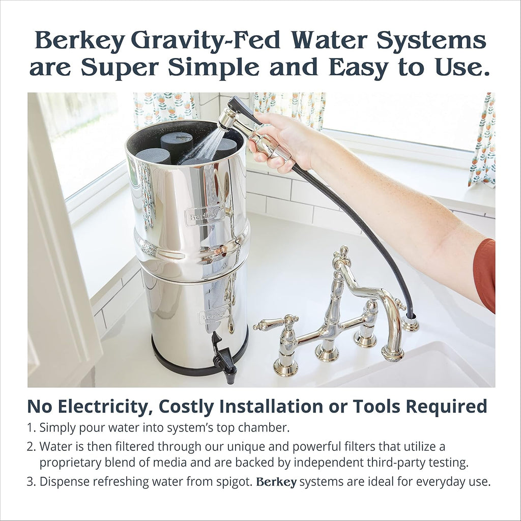 Berkey Authentic Black Berkey Purification Elements - Berkey Water Purifier Replacement Filters (Pack of 2)