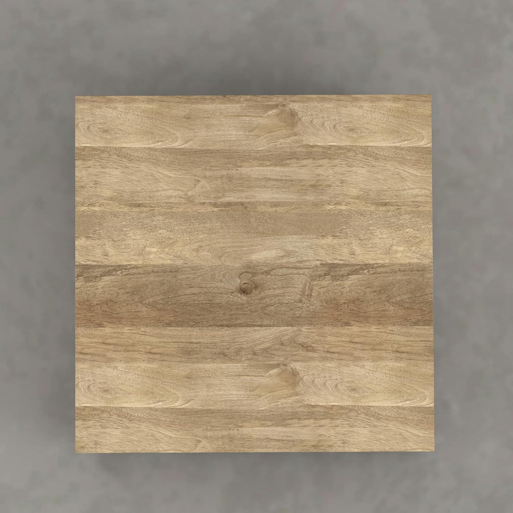 SIMPLIHOME Lockhart Square Coffee Table - 30 inch Wide Solid Mango Wood Living Room Table in Natural Blonde, Modern Cocktail Table for Family Room with Large Surface and Low Profile, Assembled