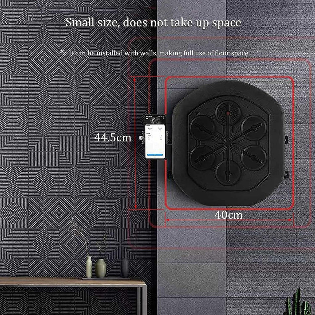 Music Boxing Machine Smart Music Boxing Machine, Wall Mounted Boxing Machine with Music and Lights, Punching Bag Training Equipment
