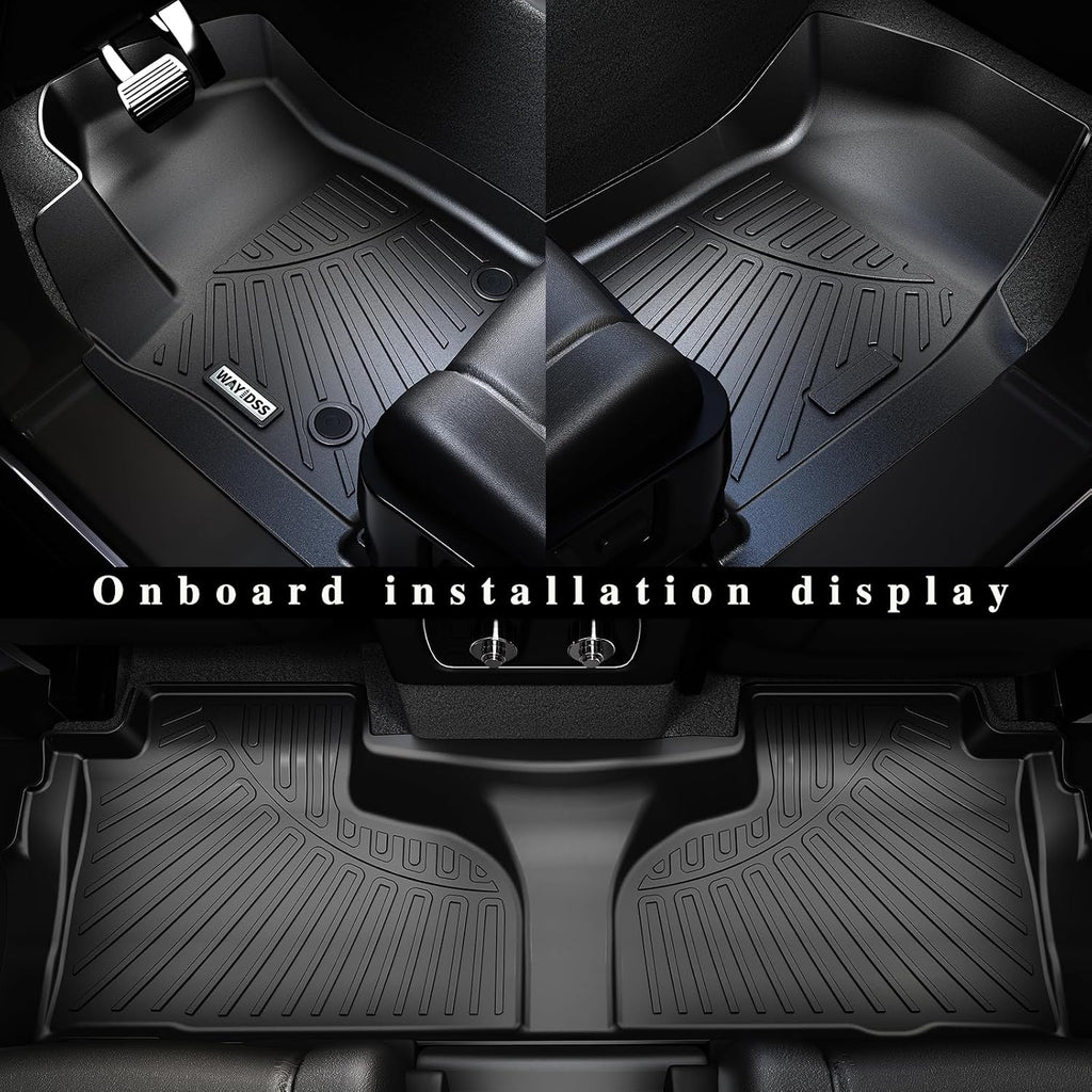 Floor Mats for 2023 2024 2025 2026 Cadillac Lyriq Lyriq-v & Trunk Mat TPE All Weather Protection 2 Rows Car Floor Liners with Cargo Liners
