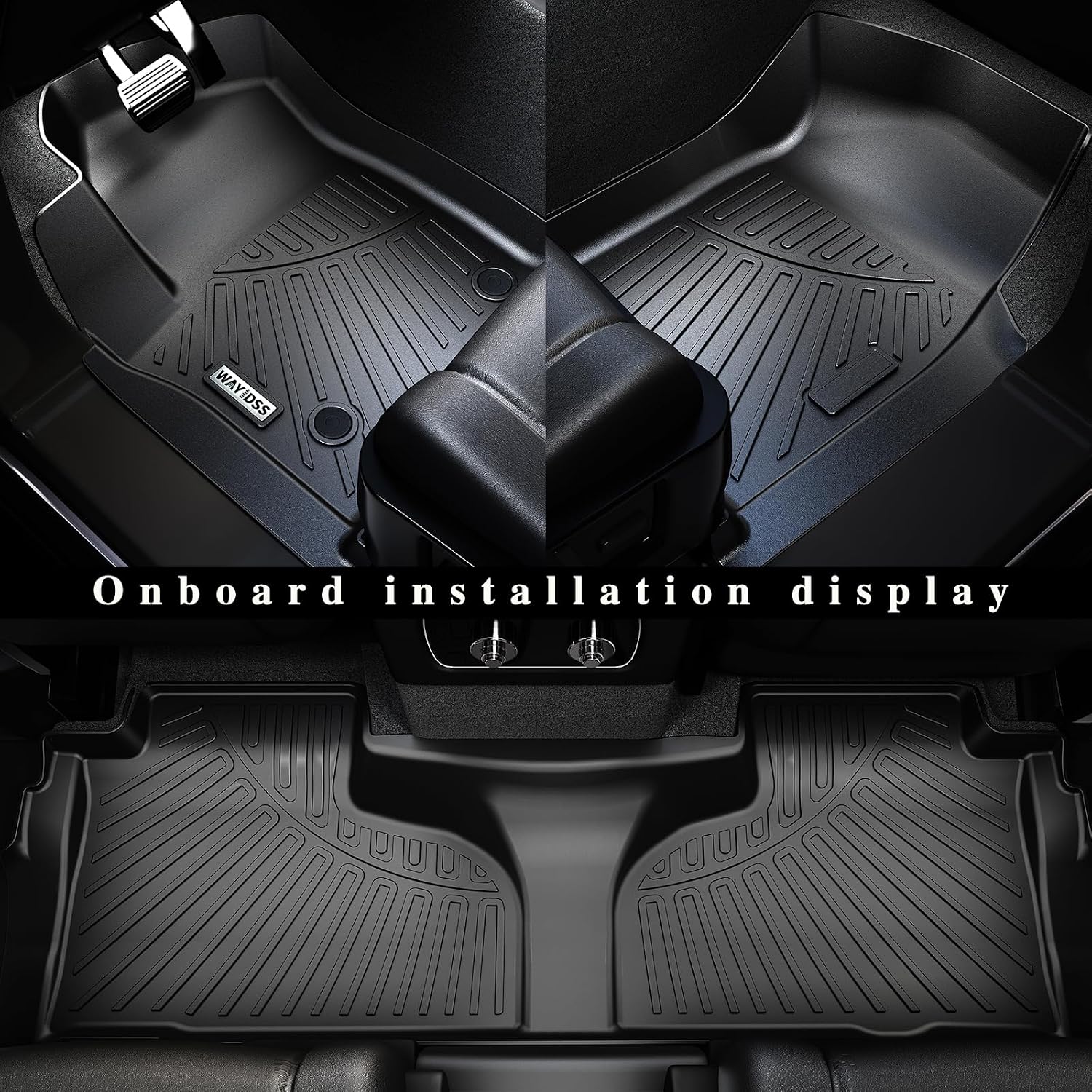 Floor Mats for 2023 2024 2025 2026 Cadillac Lyriq Lyriq-v & Trunk Mat TPE All Weather Protection 2 Rows Car Floor Liners with Cargo Liners