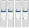 Pentair Pentek CBC20-BB Big Blue Carbon Block Water Filter, 20' x 4.5', 0.5 Micron, 150,000 Gallon Capacity, NSF Certified, Whole House Cartridge (Pack of 4)