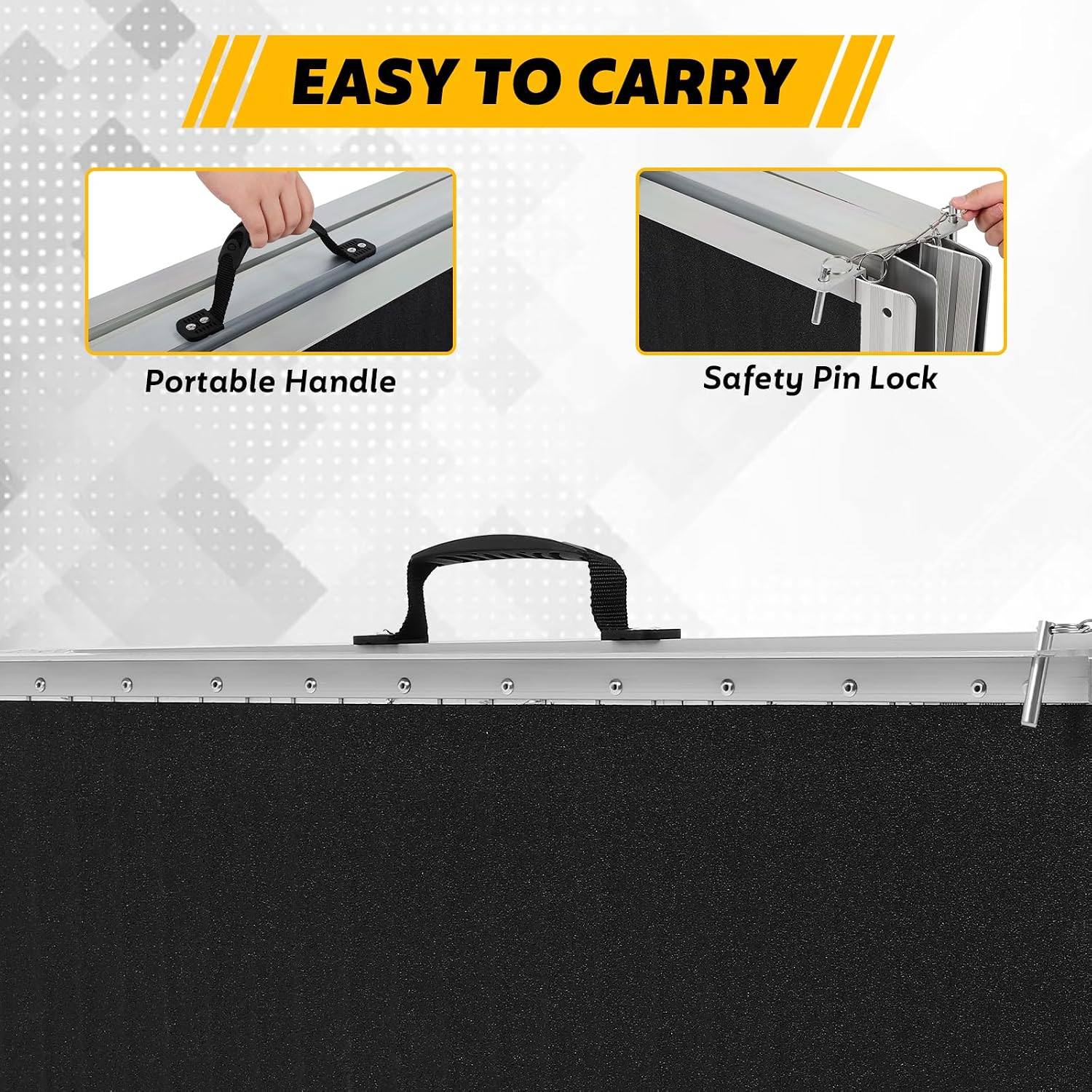 Wheelchair Ramp 6FT, Portable Ramps for Wheelchairs, Aluminum Non-Slip Folding Handicap Ramps for Steps, Outdoor Threshold Wheel Chair Ramps for Doorways, Porch, Cart, Stairs, Curbs
