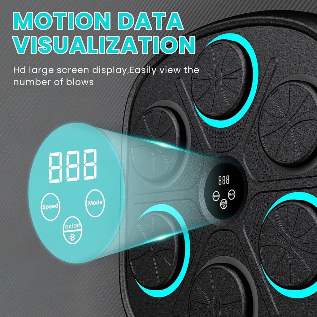 Music Boxing Machine, Smart Electronic Boxing Pad with Boxing Gloves, Suitable for Home, Office