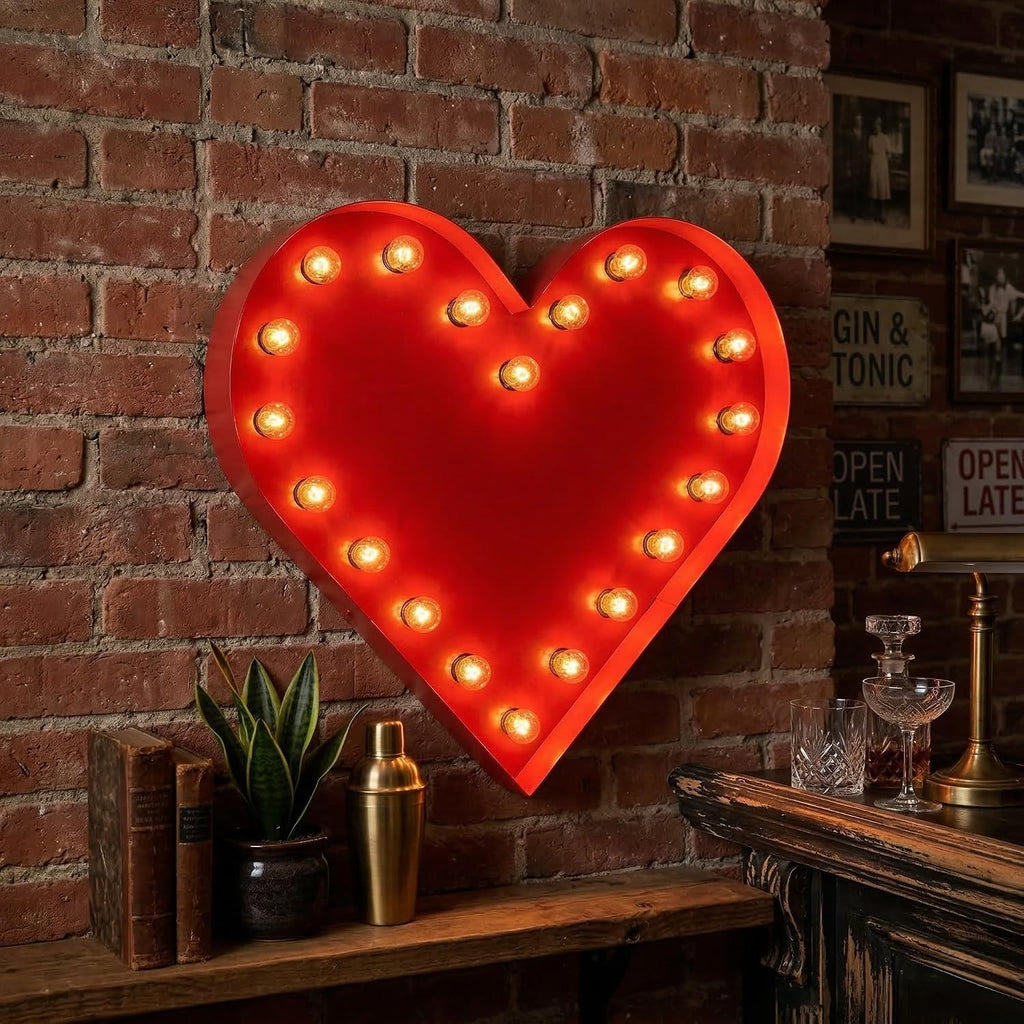NEONSIGN Playing Card Suit LED Metal Marquee Wall Light Set of 4 – 24 Inch Spade Heart Diamond Club Casino Themed Metal Wall Decor for Game Room Bar Poker Room