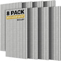 TONOR Dual-Layer Thickened Acoustic Wall Panels Self Adhesive, 8 pack 47.2'x23.6'x0.72' High Density Large Sound Proof Panels for Walls, Peel and Stick Wall Panels for Interior Wall Décor, Grey