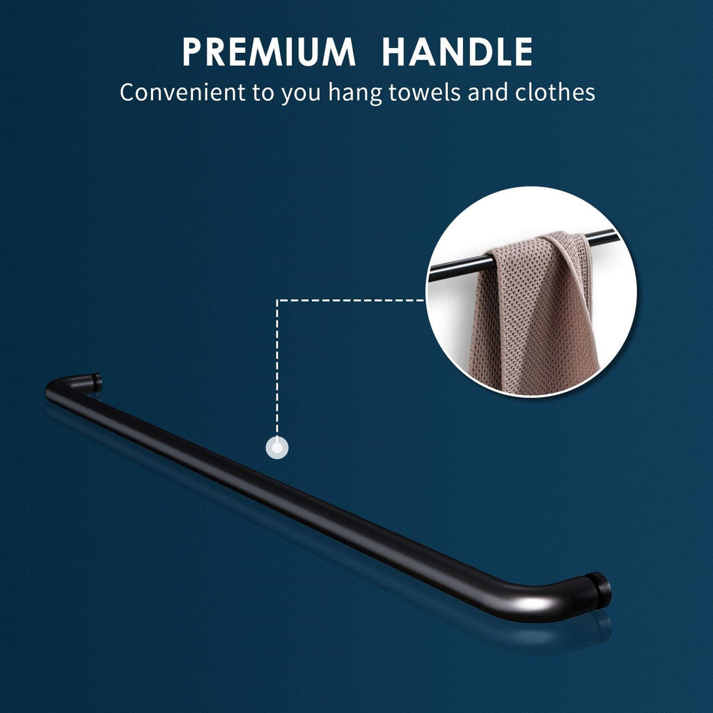 SUNNY SHOWER Glass Shower Door Frameless Double Sliding Shower Glass Door, 1/4 inch Clear Glass Shower Panel, Stainless Steel Hardware, Bathroom Sliding Door, Black Finish 46.5-48 in.W x 72 in.H