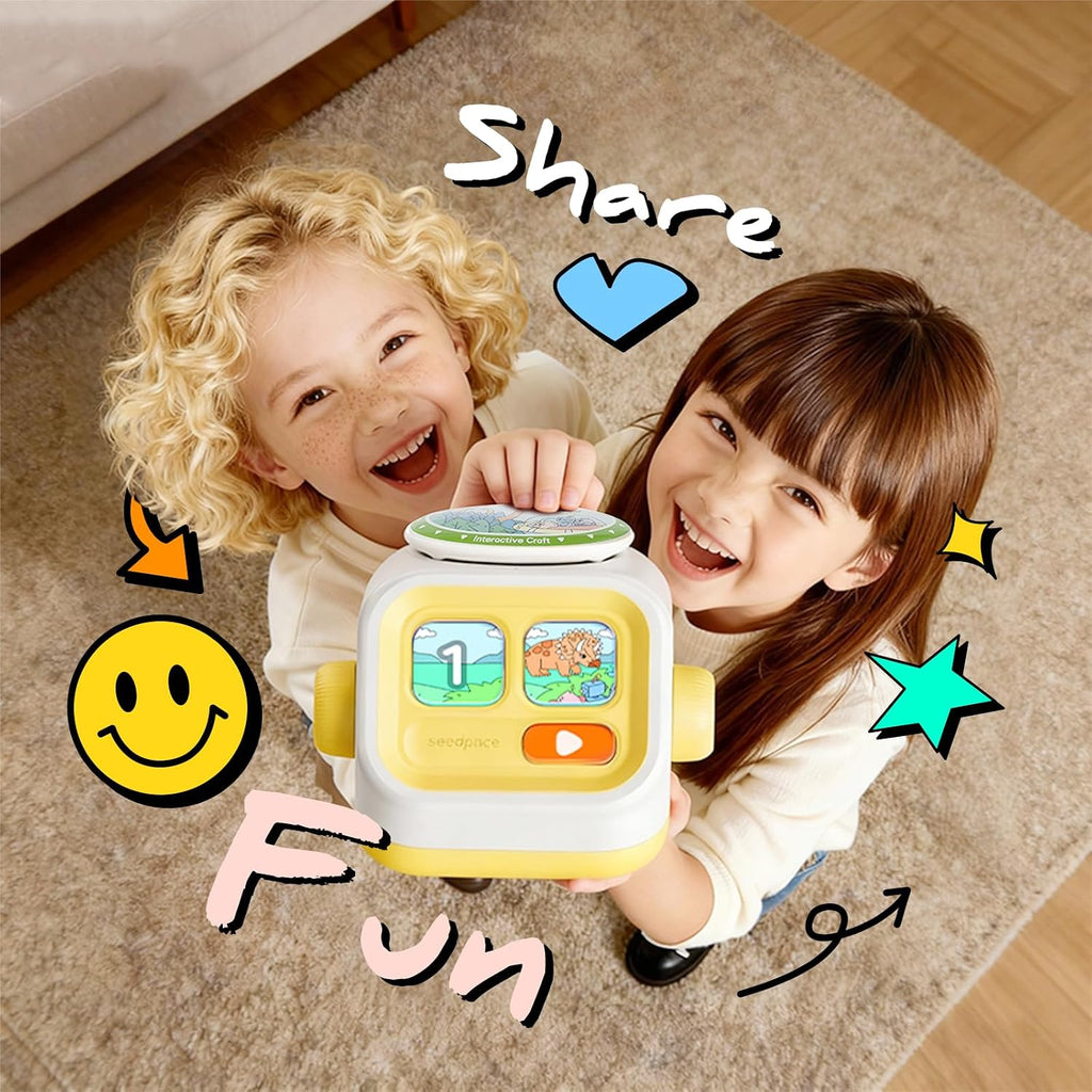 Screen-Free Interactive Story Creator, Speech Development Toy for Toddlers & Kids 3-8, Road Trip Travel Essential, Set