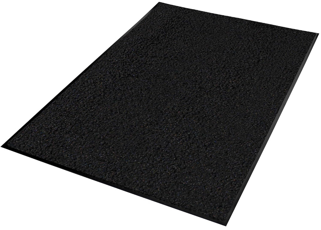 Guardian Platinum Series Indoor Wiper Floor Mat, Rubber with Nylon Carpet, 6'x8', Black