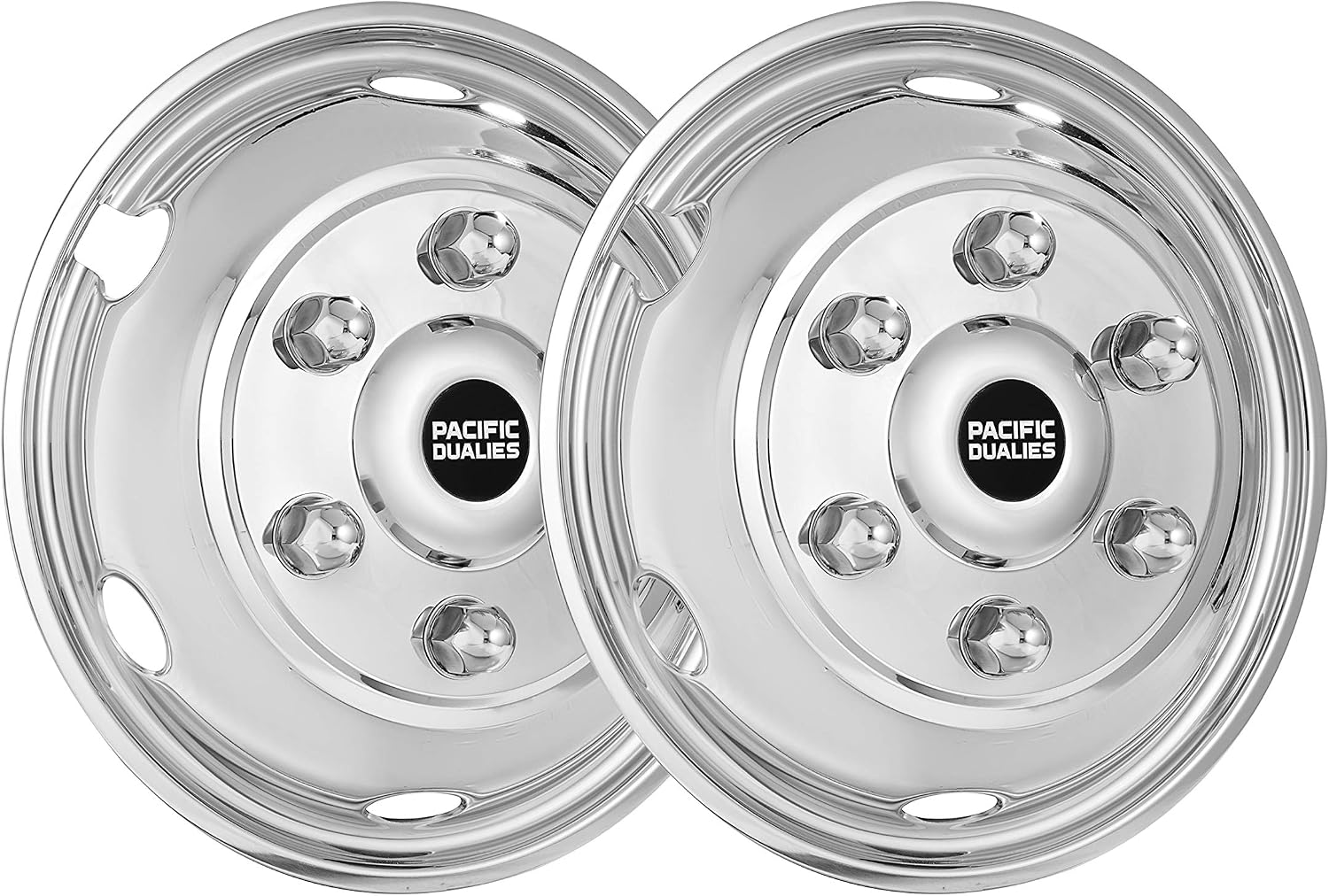 Pacific Dualies 45-2960 19.5' Stainless Steel Wheel Simulator Front Tag-Axle Kit for2014 - Earlier Isuzu Chevy GMC FRR/NPR/NQR/FSR/W4/W4500/W6500