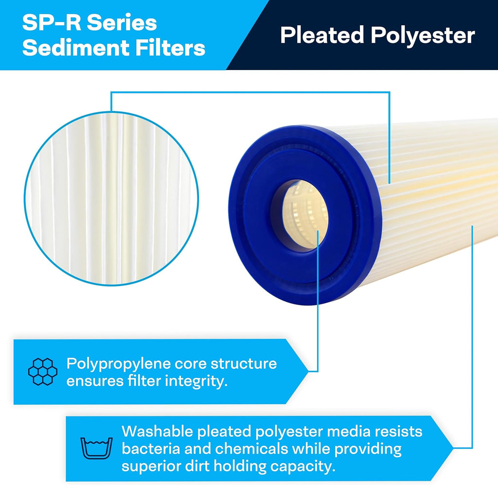 SpiroPure 20x4.5 30 Micron Sediment Water Filter SPC-45-2030 R30-20BB 6Pack