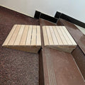 2 Pcs Wooden Threshold Ramps for Doorway 2-6inch Rise, Portable Entry Ramp Outdoor Curb Ramp, Non-Slip Wheelchairs Transition Ramp for Steps/Front Door/Patio/Garage ( Size : 12.1x11.8x4.3in/30.8x30x11