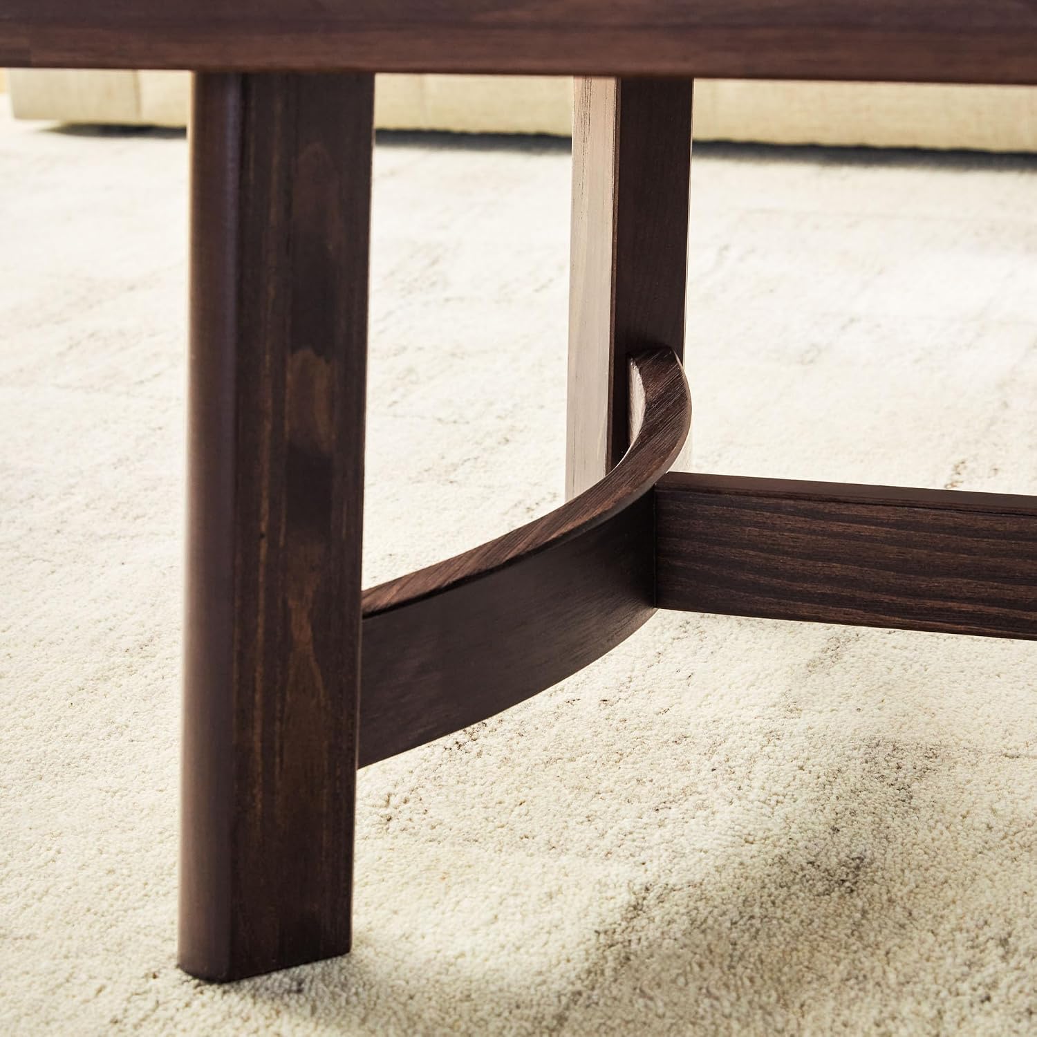 Walker Edison Colt Modern Farmhouse Solid Wood Rectangular Coffee Table, 48 Inch, Espresso
