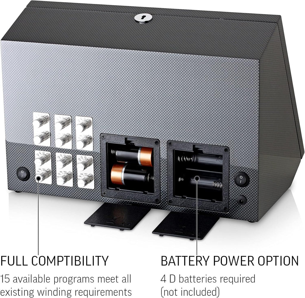 12 Watch Winder for Automatic Watches with Motor-Stop and Battery Option