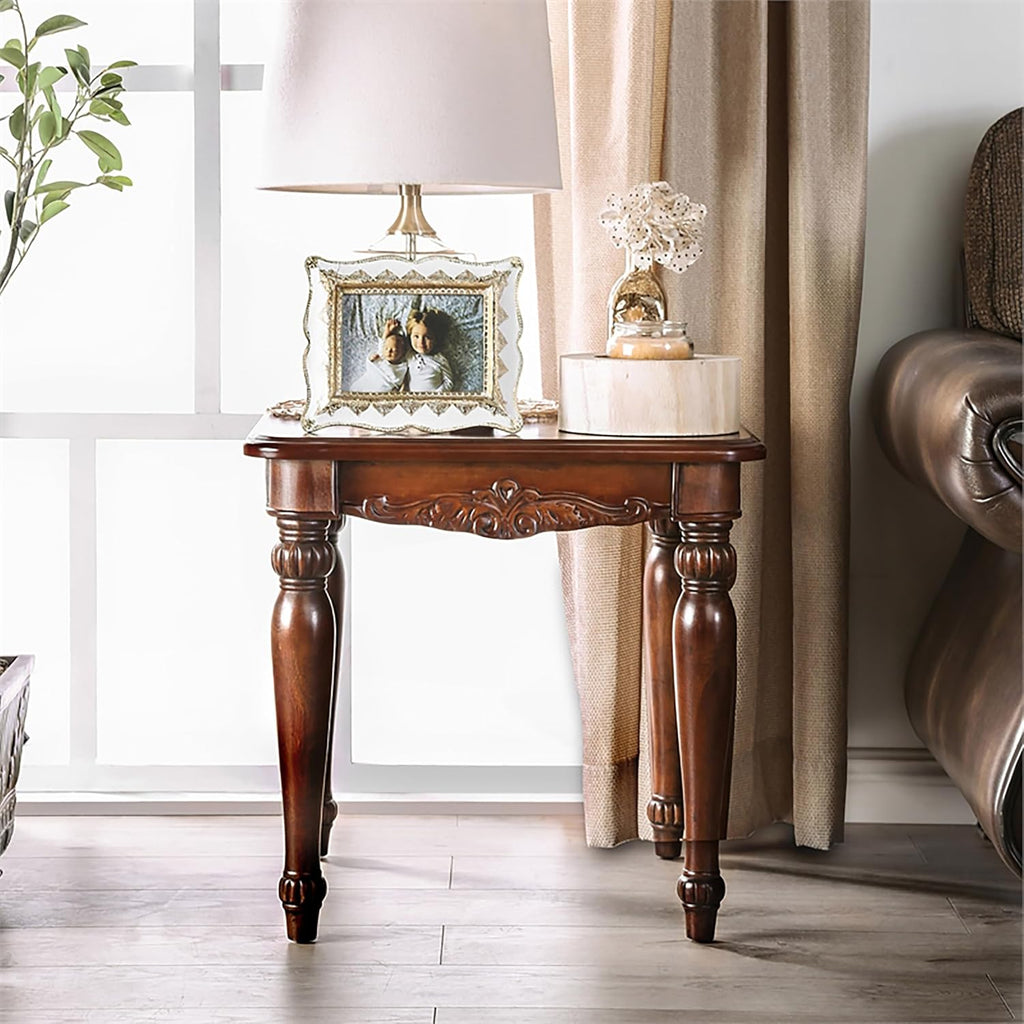 Furniture of America 3-Piece Trenton Table Set, Cherry Finish