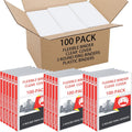Fulmoon 100 Pcs 3 Ring Binders 1 Inch, Plastic Flexible Binders in Bulk with 2 Interior Pockets,Hold 175 Sheets with Clear Cover for Office, Home, and School(White)