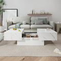HedoAjim White Marble Coffee Table with Large Storage, Farmhouse Center Table for Living Room Mesas De Centro para Salas Modernas Nesting Modern Coffee Table for Reception Room