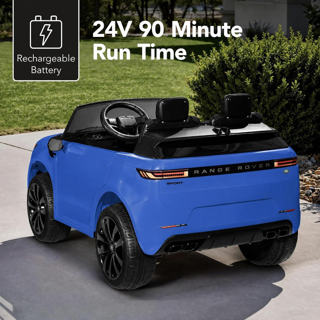 Best Choice Products 24V 2-Seater Licensed Range Rover Sport Electric Ride On Car for Kids with Parental Remote Control, 132 lb Weight Capacity - Blue