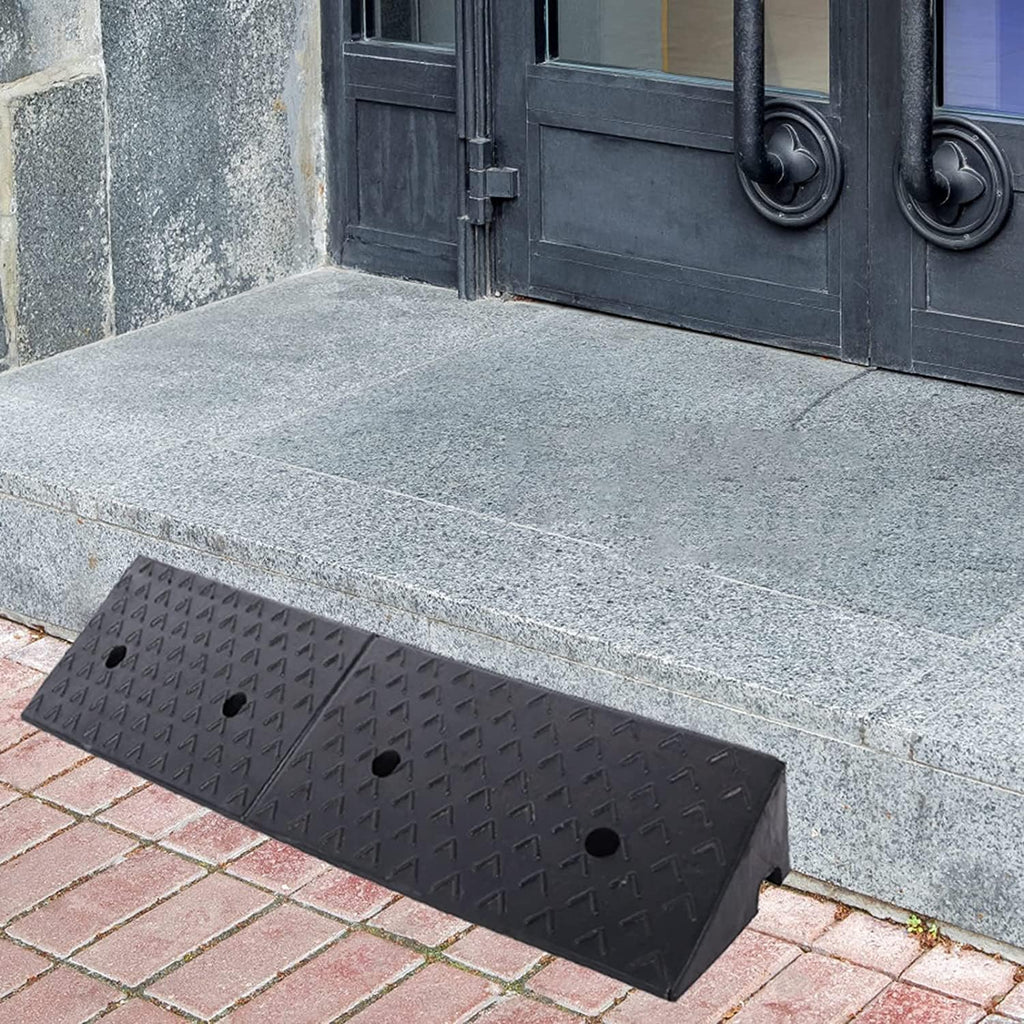 Wheelchair Ramp Wheelchair Ramp Solid Rubber Threshold Ramp Non-Slip Scooter Ramp for Room Door Handicap Ramps Wear-Resistant Kerb Ramps Anti-Slip