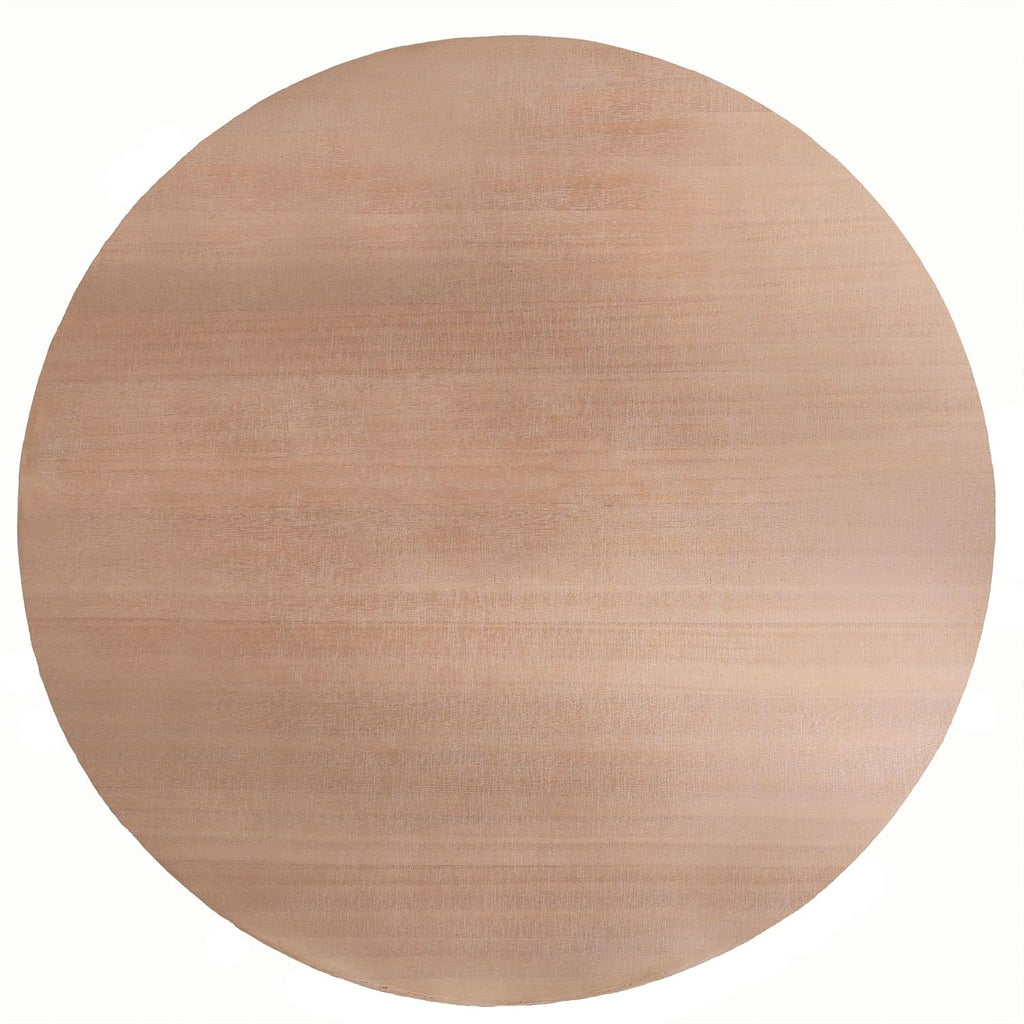 31.3'' Round Circle Coffee Table Modern Coffee Table for Living Room, Contemporary Minimalist Farmhouse Countryside Sculptural Style, Natural Wood Grain, No Assembly, Wood
