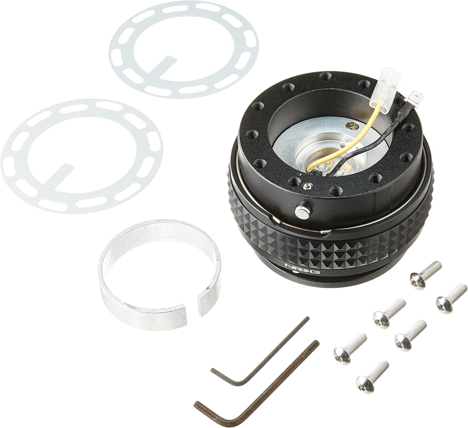 NRG Innovations SRK-210BK/BK Quick Release Kit (Black Body / Black Pyramid Ring)