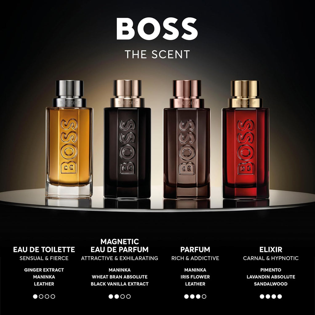 Hugo Boss The Scent Eau de Toilette – Ambery Men's Cologne – With Notes of Ginger, Manika Fruit & Leather Accords – Long Lasting Fragrance