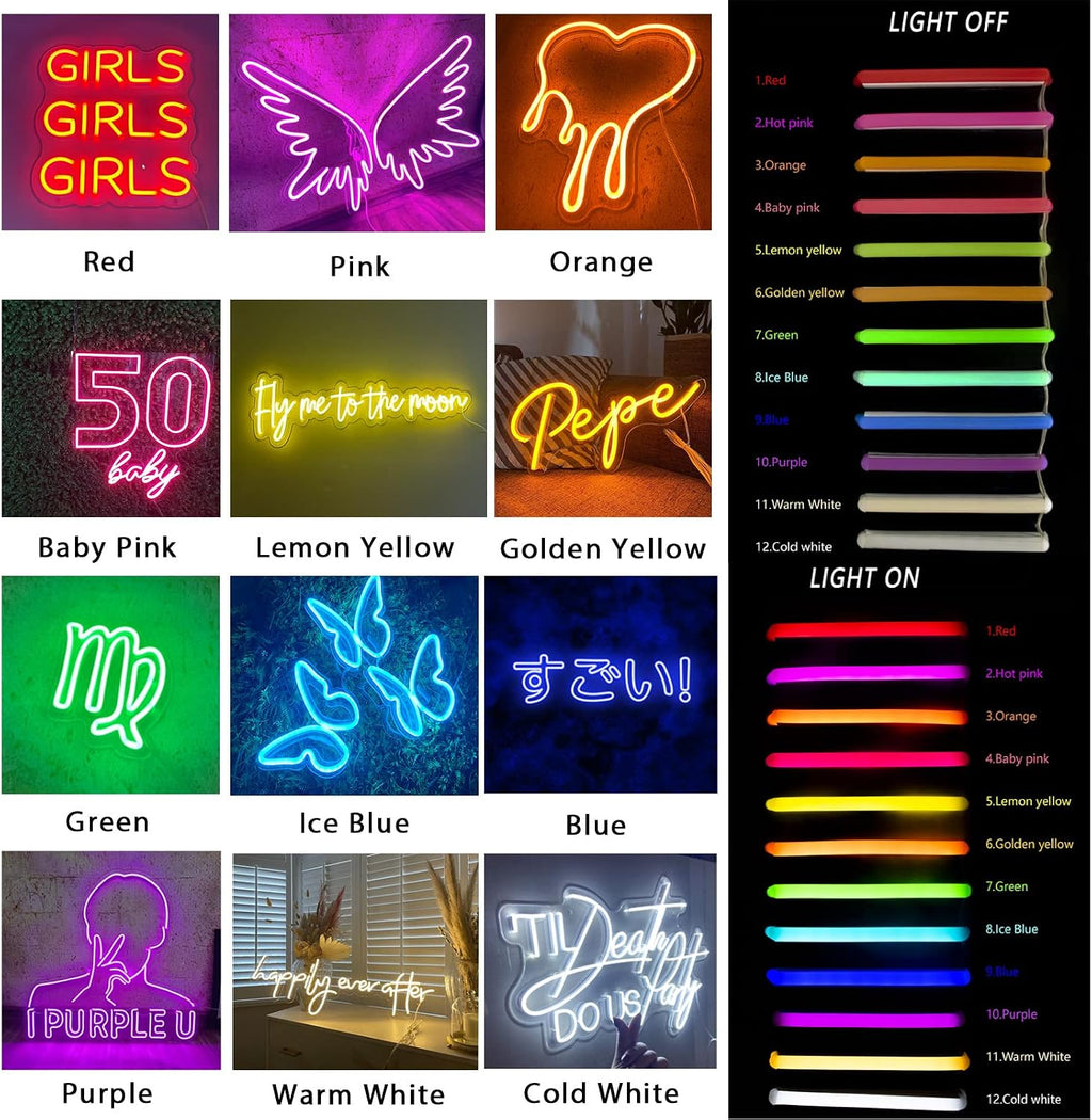 Personalized Neon Sign Tabletop, Custom Neon Sign with Stand, Custom Light Up Business Sign for Table, Wedding Bedroom Nursery Anniversary Party Home Bar Shop Salon Décor, Birthday Gift (1 Line, 20')